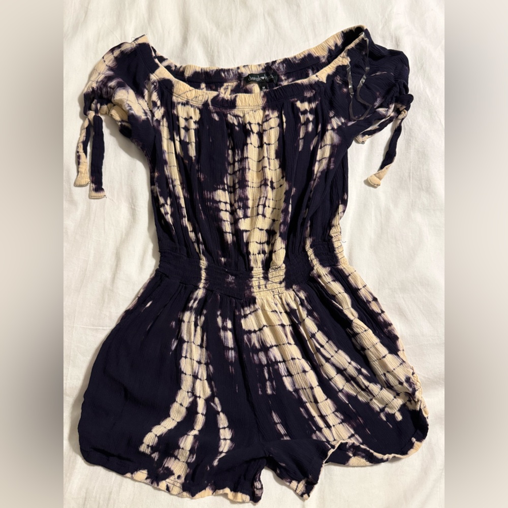 Tie-Dye Off-Shoulder Romper